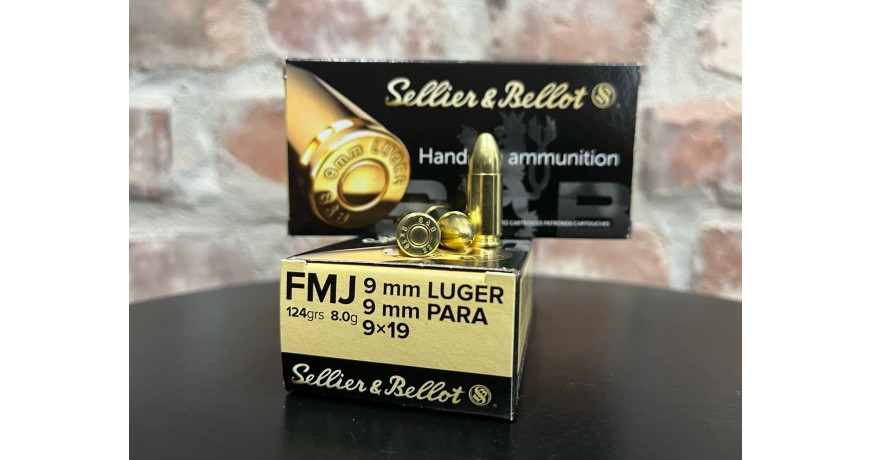 Amunicja Sellier&Bellot 9mm luger para 8g FMJ
