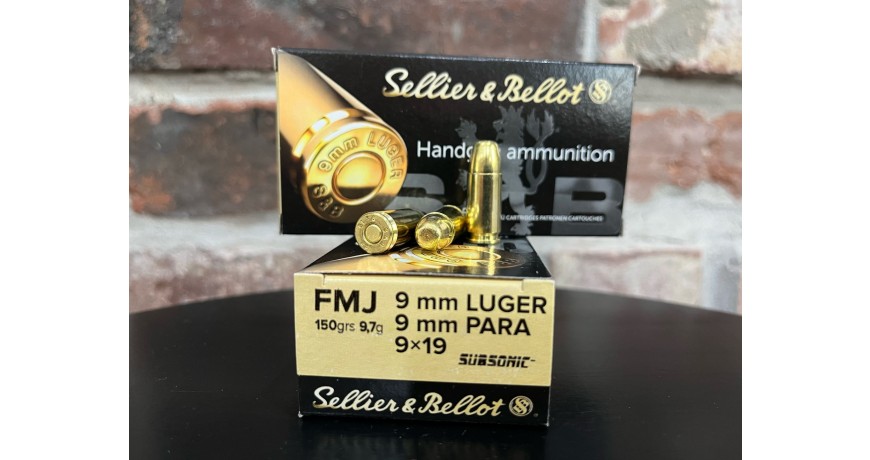 Sellier&Bellot 9mm luger 9,7g FMJ subsonic