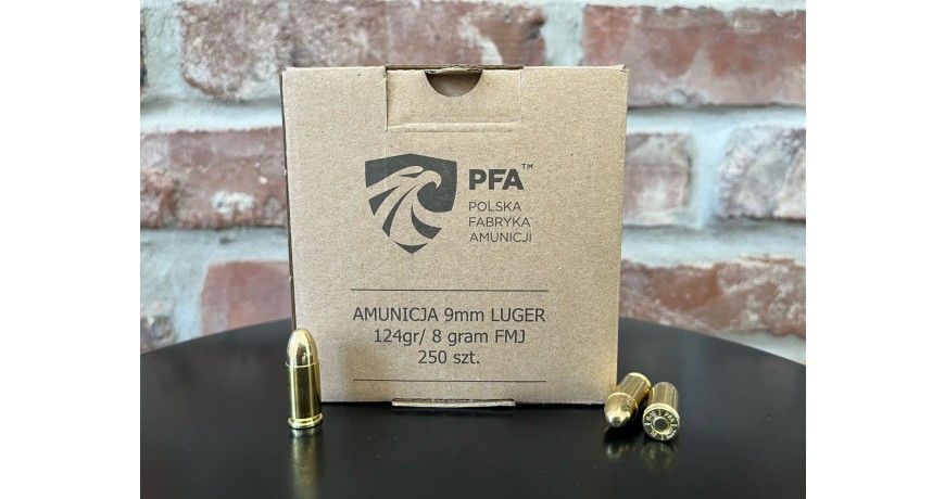 Amunicja PFA kal. 9mm FMJ 124gr