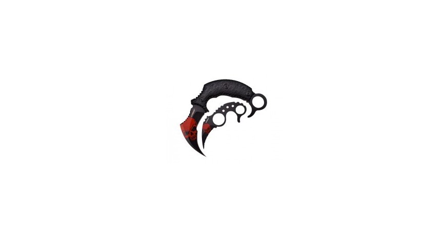 Nóż KARAMBIT Zombie Hunter Black/Red - 2 szt. ZB109BR