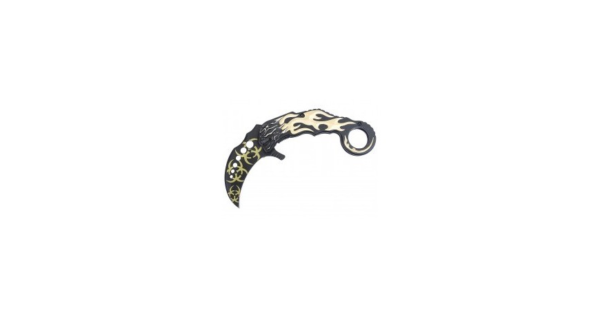 Nóż składany Master Cutlery Tac-Force Karambit Zombie Pattern