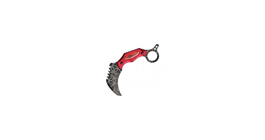 Noż Tactical Karambit Bio-Hazard Red MT2006RD ze skorpionem