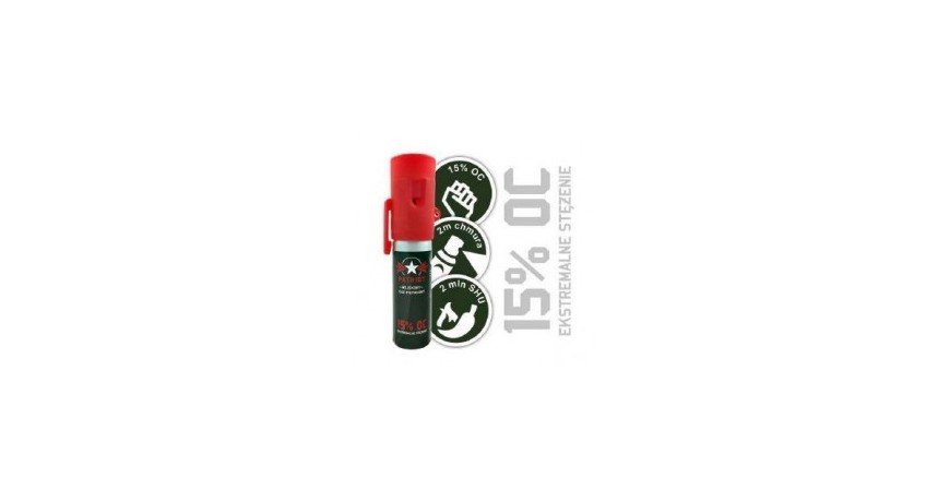 Wojskowy gaz pieprzowy Patriot 15% OC 16 ml spray